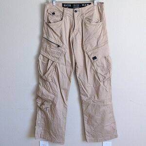 G-Star Raw Cargo Pants  Droner Relaxed Tapered Men 34 Khaki Baggy Y2K Streetwear